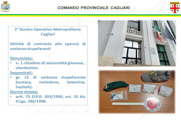Gdf Ca arrestato Ghanese